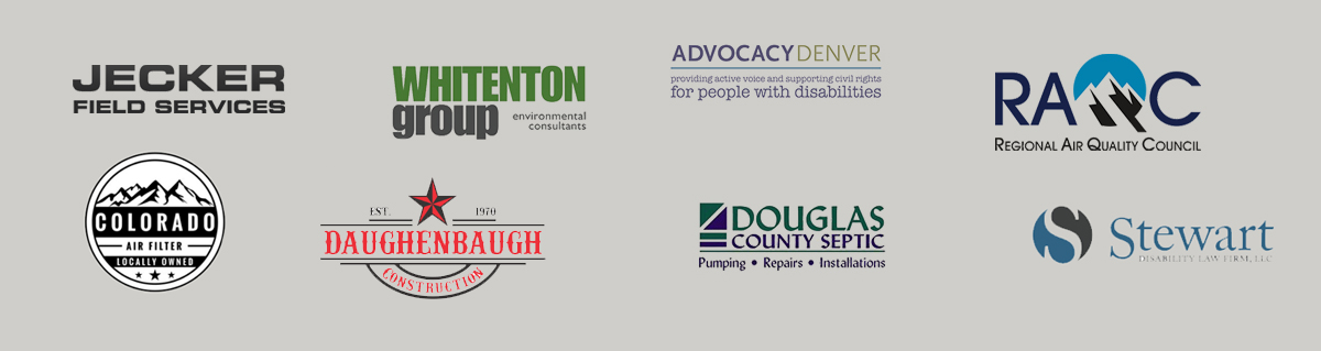 Trusted by organizations including Jecker Field Services, Whitenton Group, Advocacy Denver, and the Regional Air Quality Council